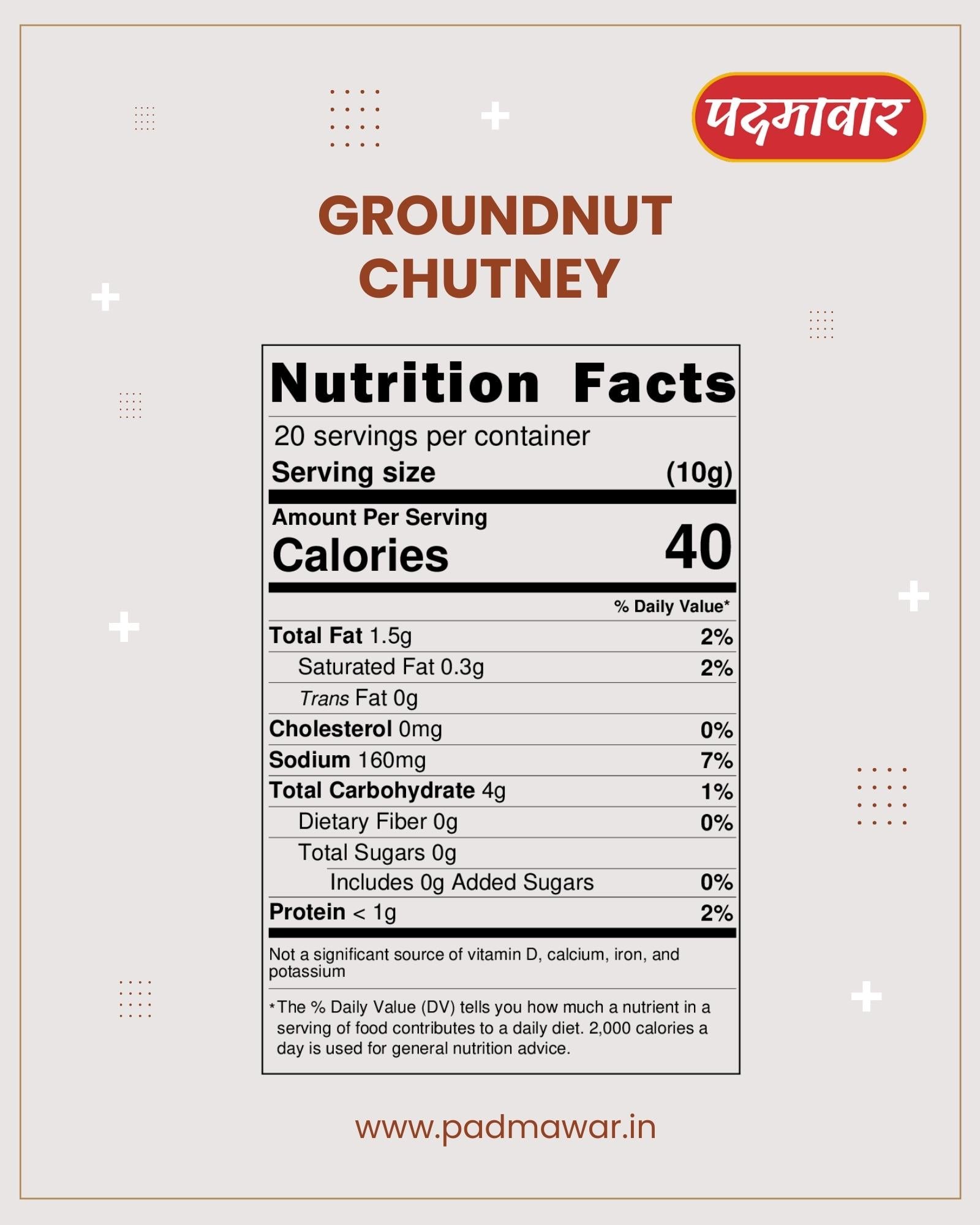 Padmawar Groundnut Chutney - Authentic Homemade Groundnut Chutney - Healthy & Delicious (200 Gms)